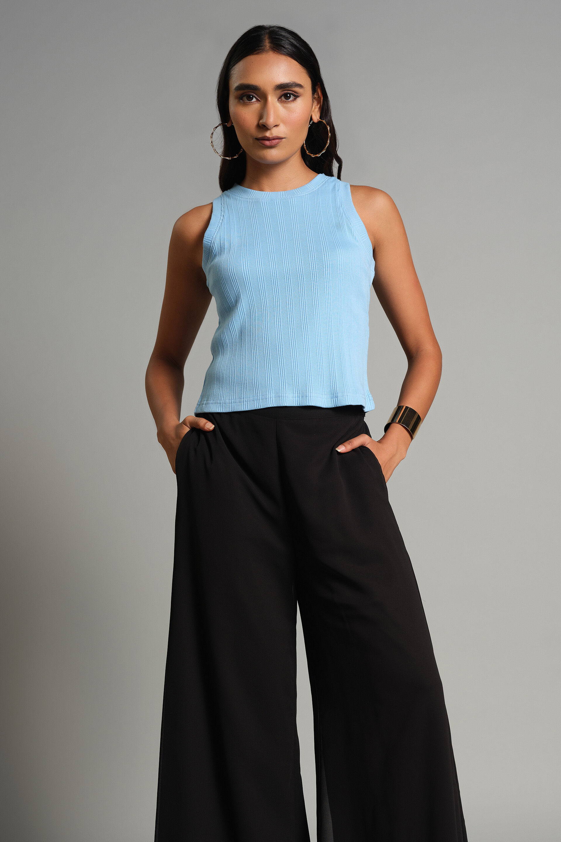 Tazman Powder Blue Top, Powder Blue, image 2